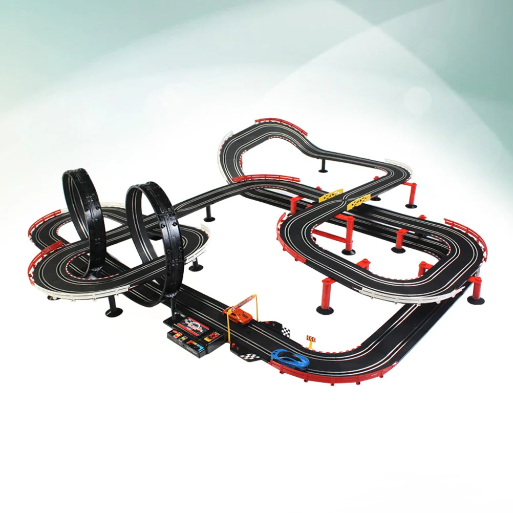 

Светильник ка, высокая электрическая дорожка, гоночные автомобили, игрушки, высокооборотный контроль двигателя с случайным рисунком, подар...