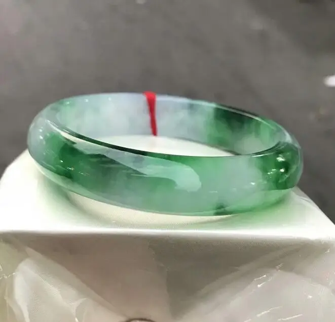 Сертифицированный (класс а) 100% натуральный зеленый жадеит нефритовый браслет