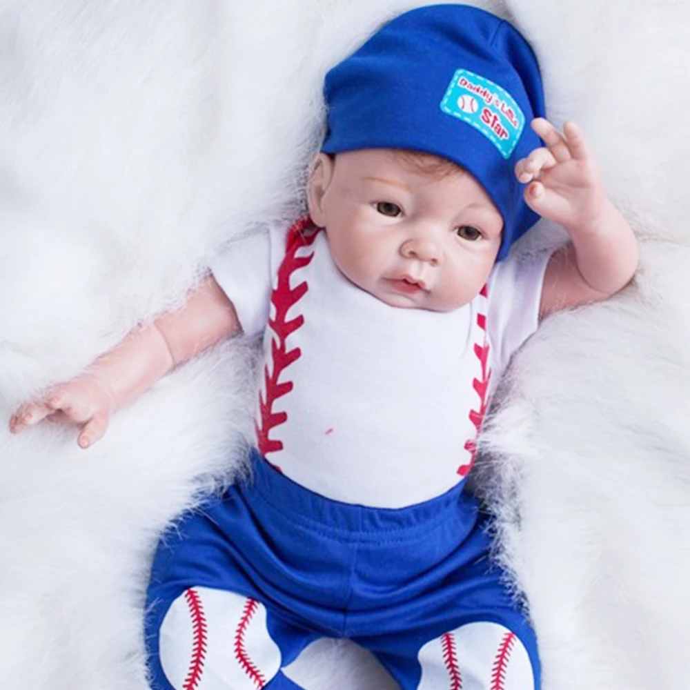 Кукла реборн силиконовая Реалистичная кукла для новорожденных 19 дюймов 48 см