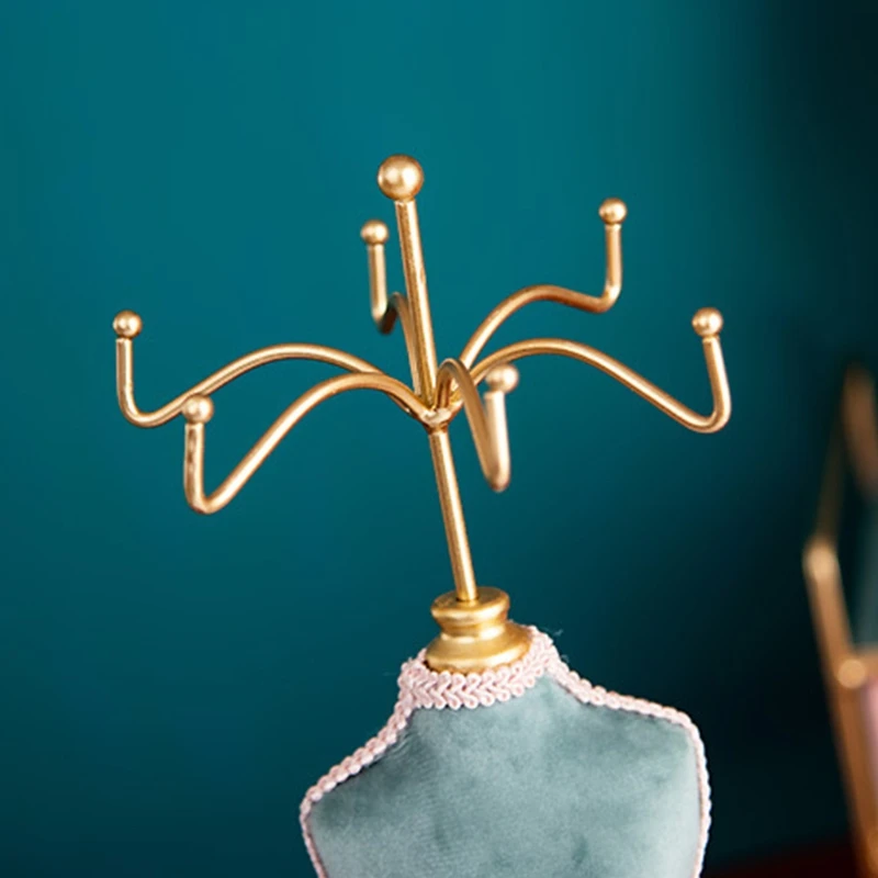 Синяя бронзовая Подставка для ювелирных изделий блестящий манекен Женская