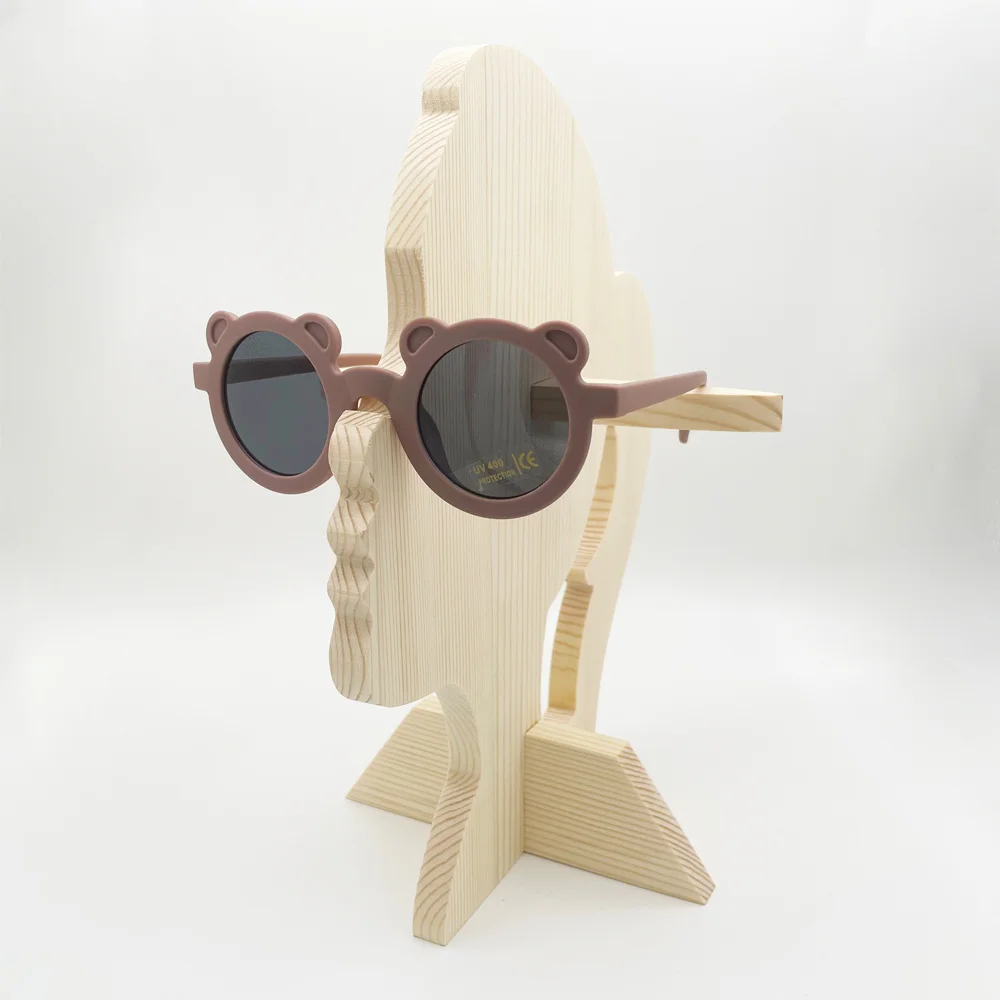 Новый мультфильм прекрасные солнечные очки для детей Медведь Форма Рамка