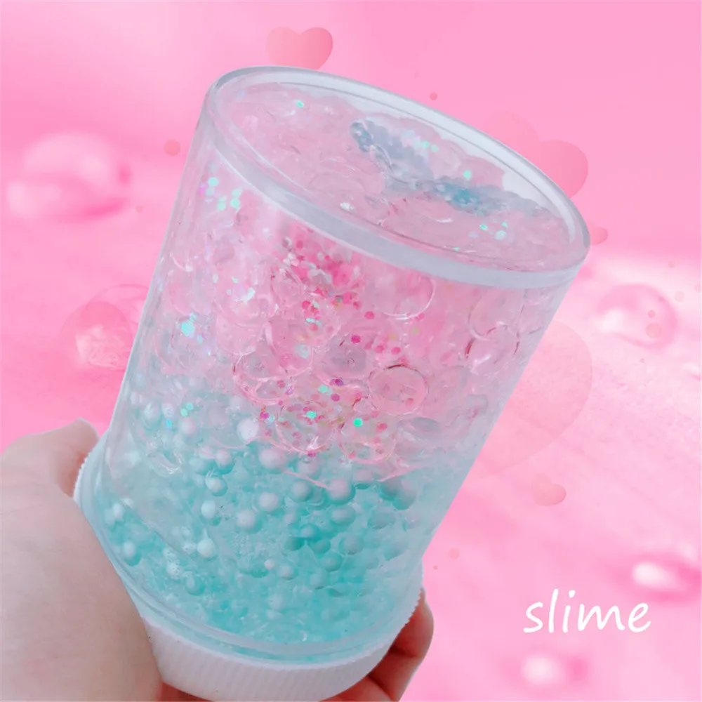 Красивые шарики слизи хрустальные пушистые игрушки бусина прозрачная