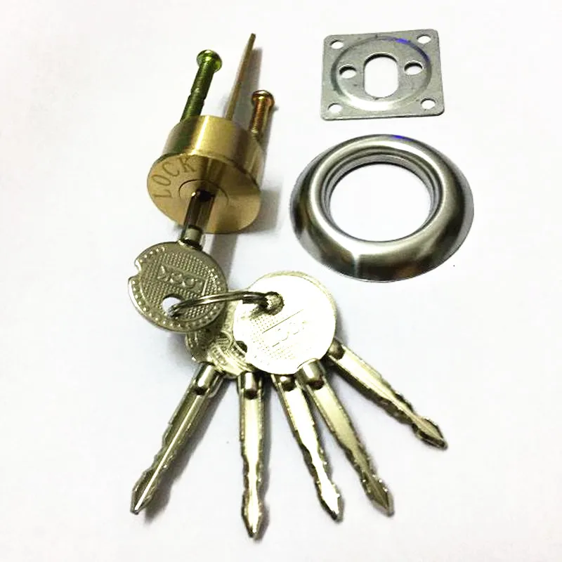 

1set Universal Lock Cross Shaped 6Keys Night Latch Dead Bolt Brass Replacement Rim Cylinder Door Lock ZXY1108