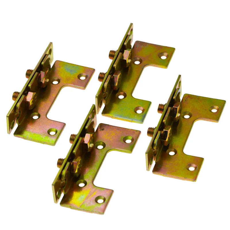 

4pcs Universal bed hinge heavy metal corner bracket for furniture support Wood Board Fixed Connection fastener Replacement parts