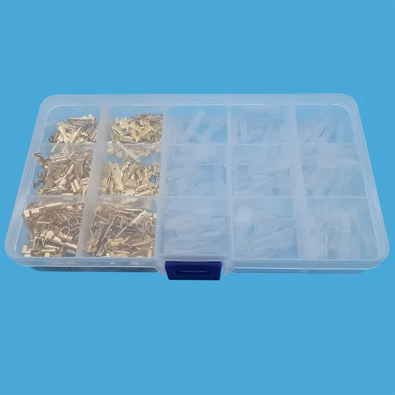 

270Pcs Female Male 2.8mm 4.8mm 6.3mm Crimp Terminals Cable Lugs Assortment Kit Flat Insulated Electrical Wire Connectors