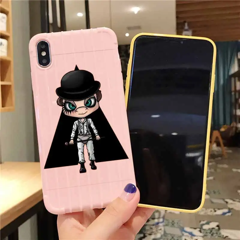 Чехол для IPhone 11 Pro Max X XS MAX 8 7 6S Plus с заводной оранжевой текстурой на колесиках |