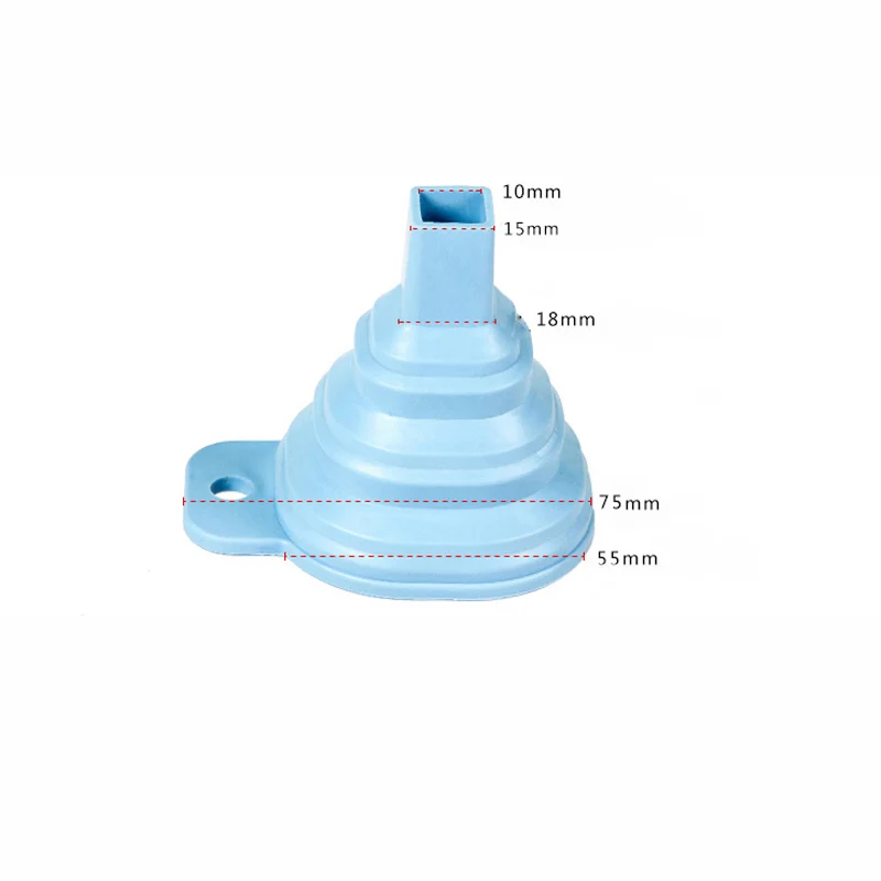 

vanzlife Multi-purpose square small telescopic cone funnel Kitchen liquid dispenser household food grade baking tool