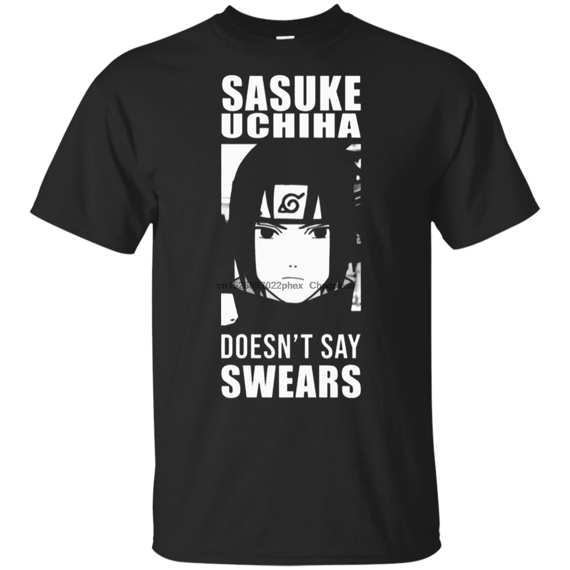 Мужская черная футболка Alpharad Sasuke Uchiha | одежда