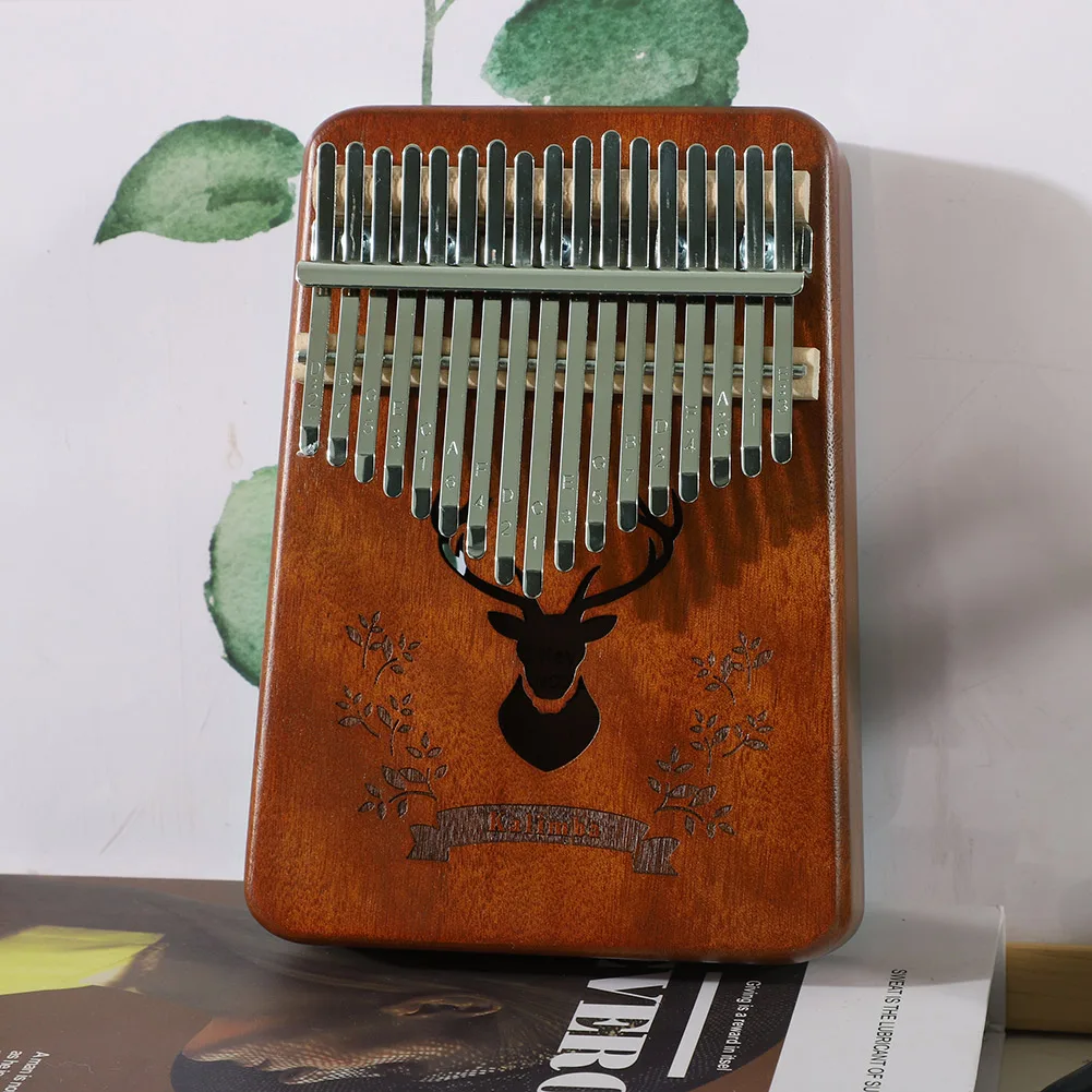 17 клавиш калимба перкуссия музыкальный инструмент из красного дерева палец