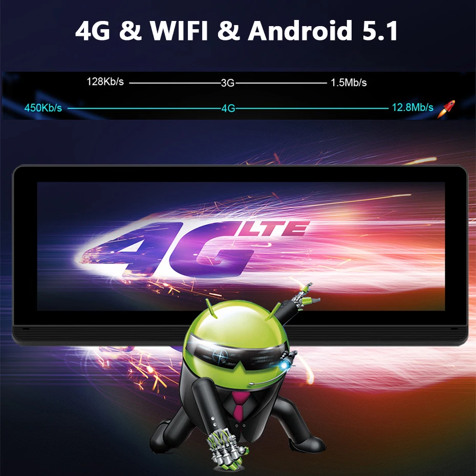 Автомобильный видеорегистратор QUIDUX " ips 4G Android, камера с gps навигацией, ADAS Full HD 1080 P, Автомобильный видеорегистратор с камерой заднего вида