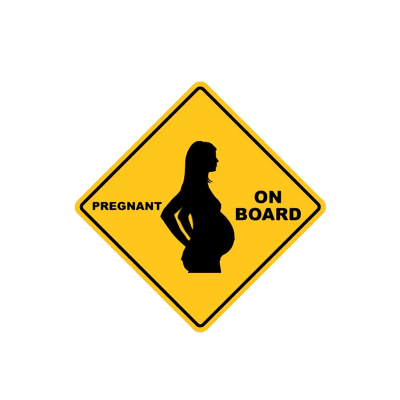 

Warning BABY ON BOARD Pregnant Car Sticker Vinyl Sunscreen Car Window Car Styling Accessories Decorative PVC 10cm*10cm