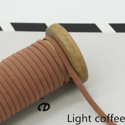 Light coffee Meetee 23 ярдов 5 мм веревка эластичная лента плечевой ремень для волос детское кольцо обувь DIY аксессуары ручной работы BD393 - Цвет: Light coffee