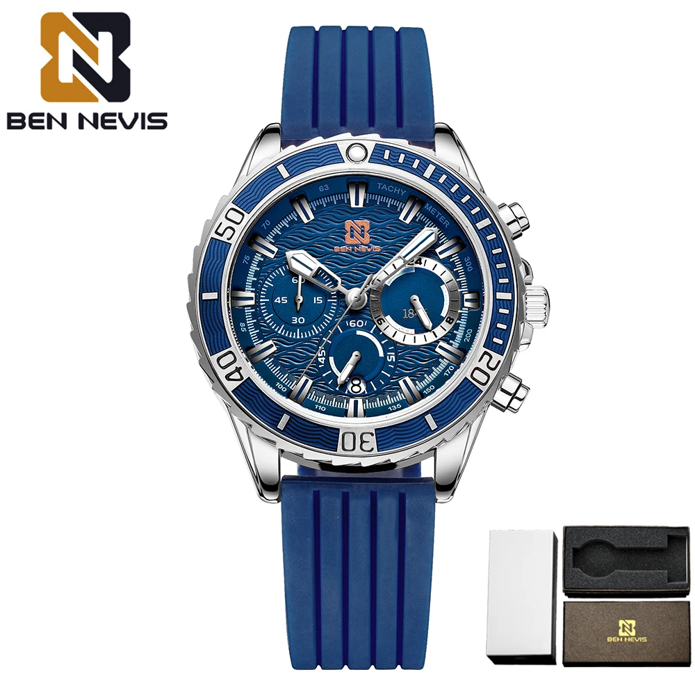 

New Watch for Men BEN NEVIS часы мужские Fashion Luxury Calendar Quartz Wristwatch Business Watches Man Clock relogio masculin