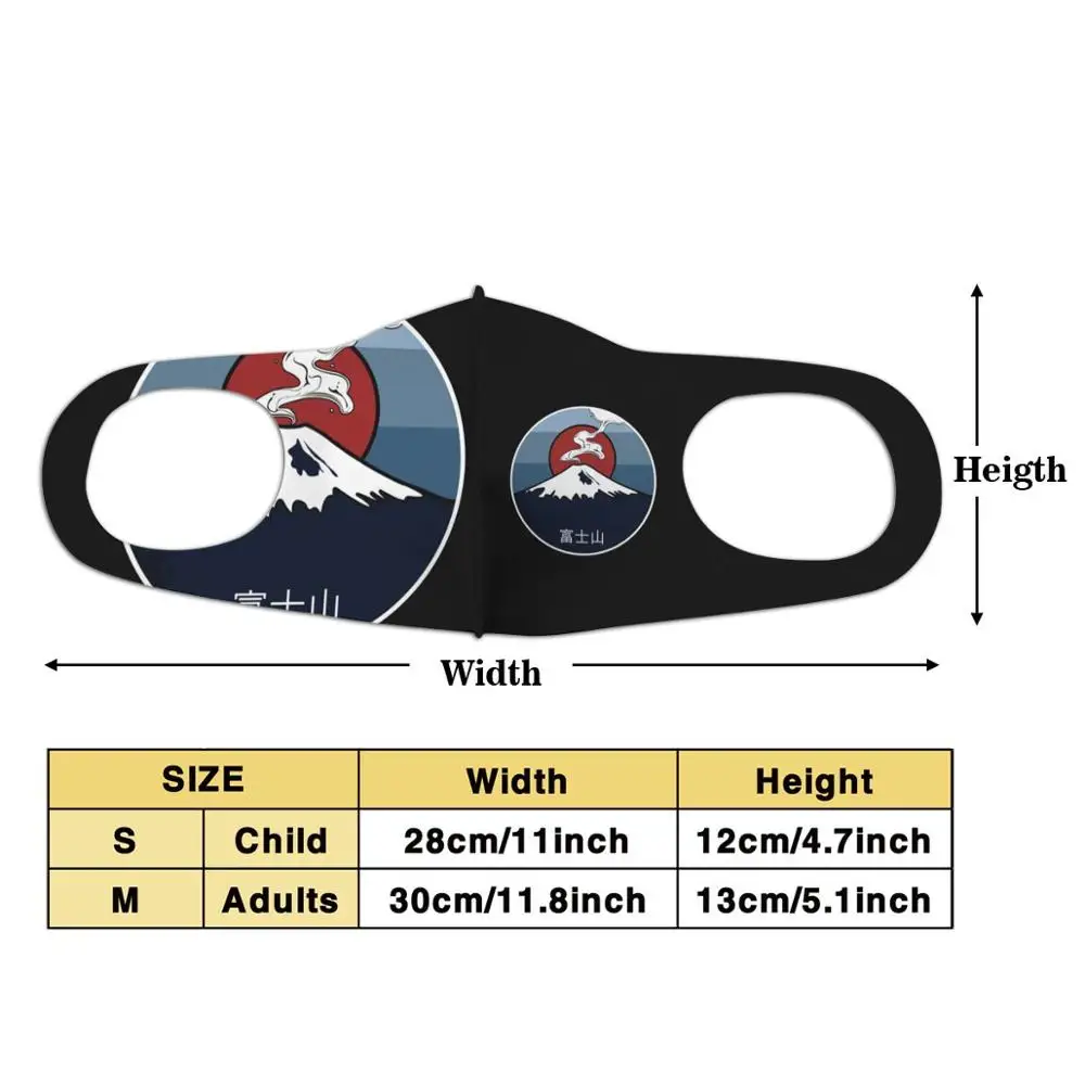 Fuji японский вулкан хлопок Защита lavable Моющиеся Многоразовые дети мужчины женщины