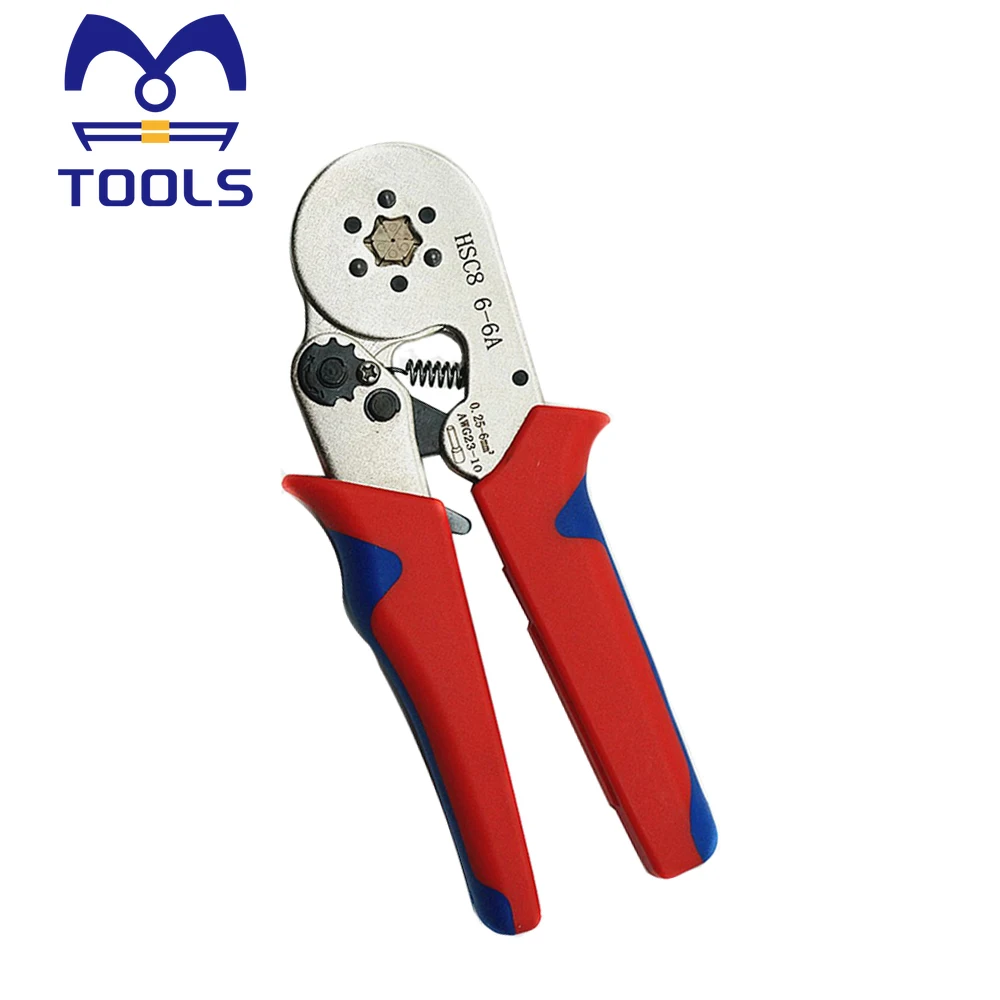 

Crimping Tools Mini Electrical Pliers HSC8 6-6A 6-6 0.25-6mm²Hexagonal Sawtooth Self-Adjustable High Precision Clamp Sets