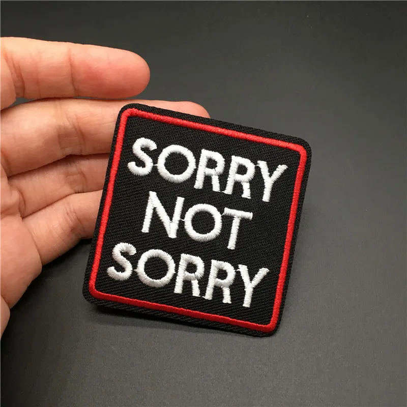 SORRY NICHT LEID DIY Eisen Patch auf Kleidung Abzeichen Nähen Aufkleber Applique Dekoration Stickerei Streifen für Kleidung – Detail 4