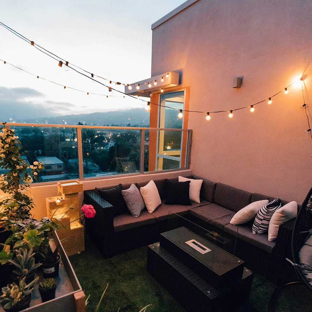 

50Bulb Patio String Light Christmas G40 Globe Festoon Bulb Fairy String Light Outdoor Party Garden Garland Wedding Decor US Plug