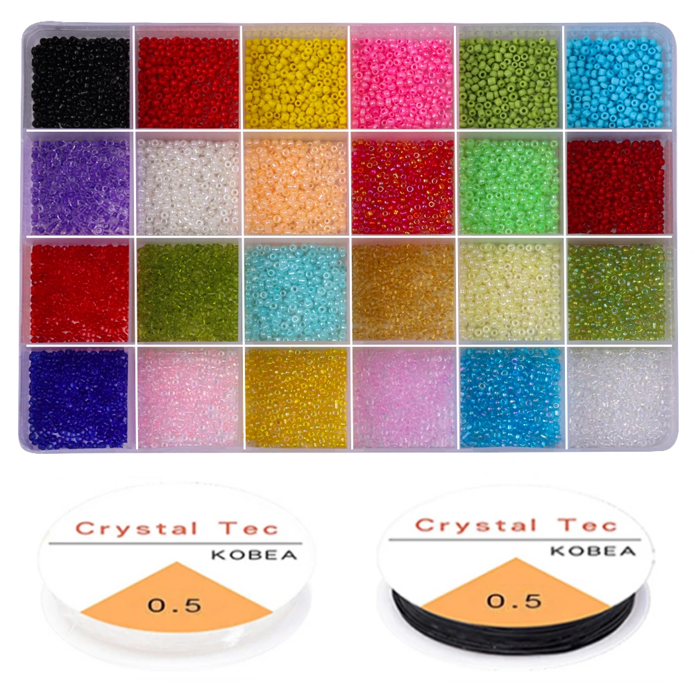 

Round Semi-precious Stones 24 Colors Pure Loose Spacer Beads, Used For DIY Jewelry Making Handmade Gifts