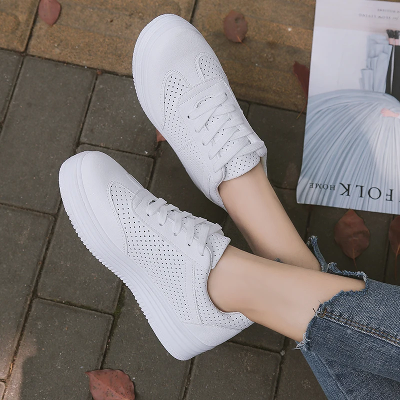 Sapato feminino; женская обувь для тенниса; Tenis Blancos; износостойкая резиновая обувь для бега; женская кожаная обувь на плоской подошве; женская спортивная обувь; 7