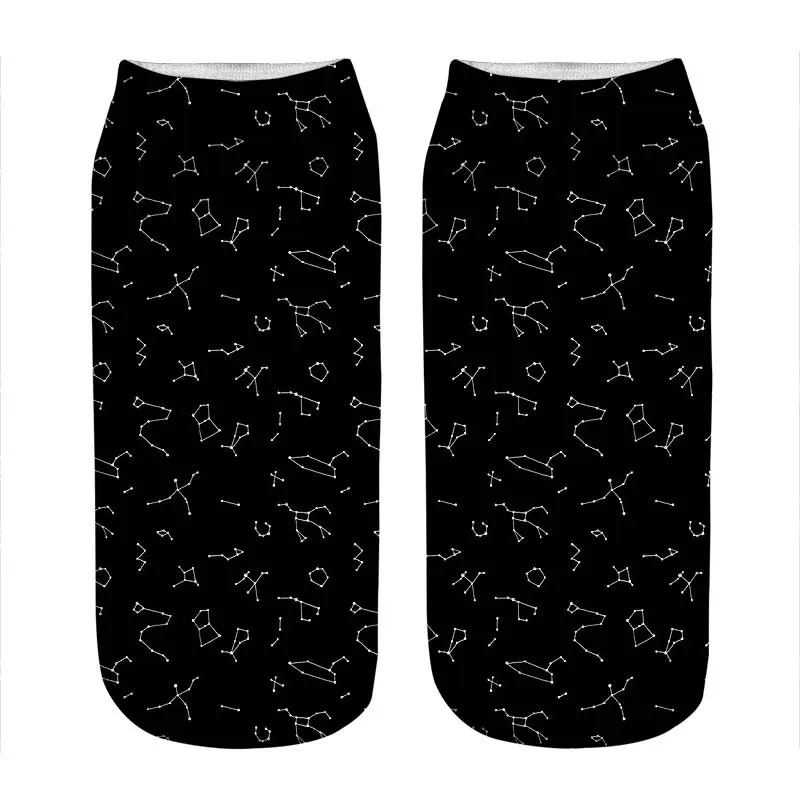 

2021 Women's socks kawaii Constellations Printed Socks Women harajuku Happy Funny Novelty cute girl gift Socks for women