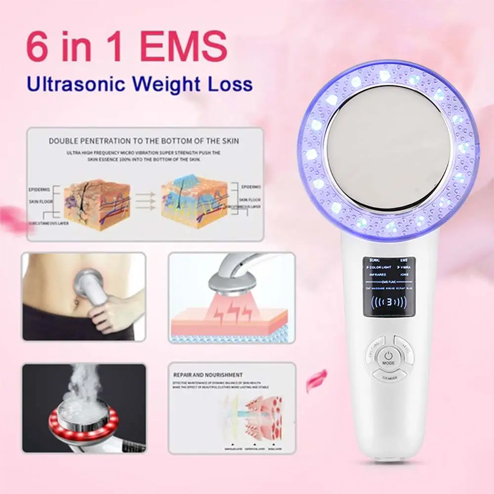 Массажер для похудения 6 в 1 ультразвуковая кавитация Антицеллюлитный