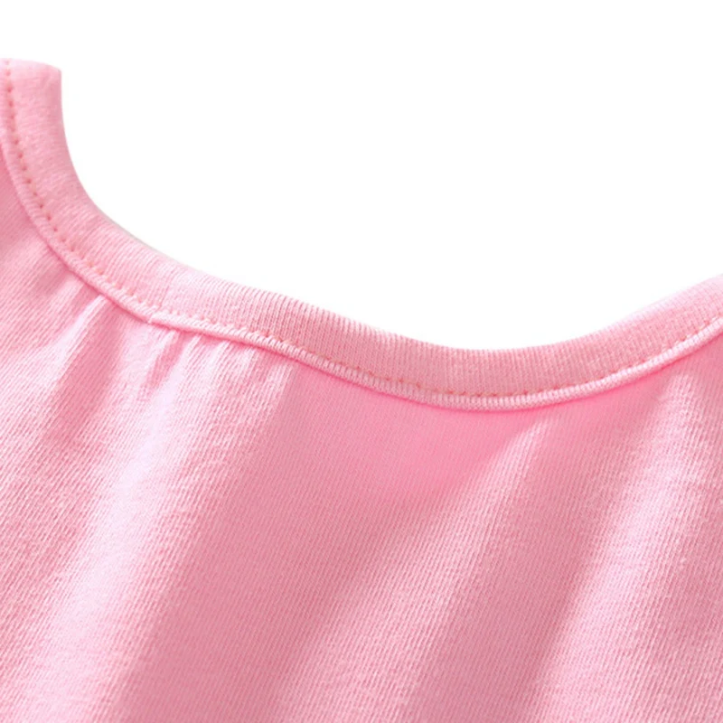 Комплекты одежды для маленьких девочек осенние однотонные футболки с длинными