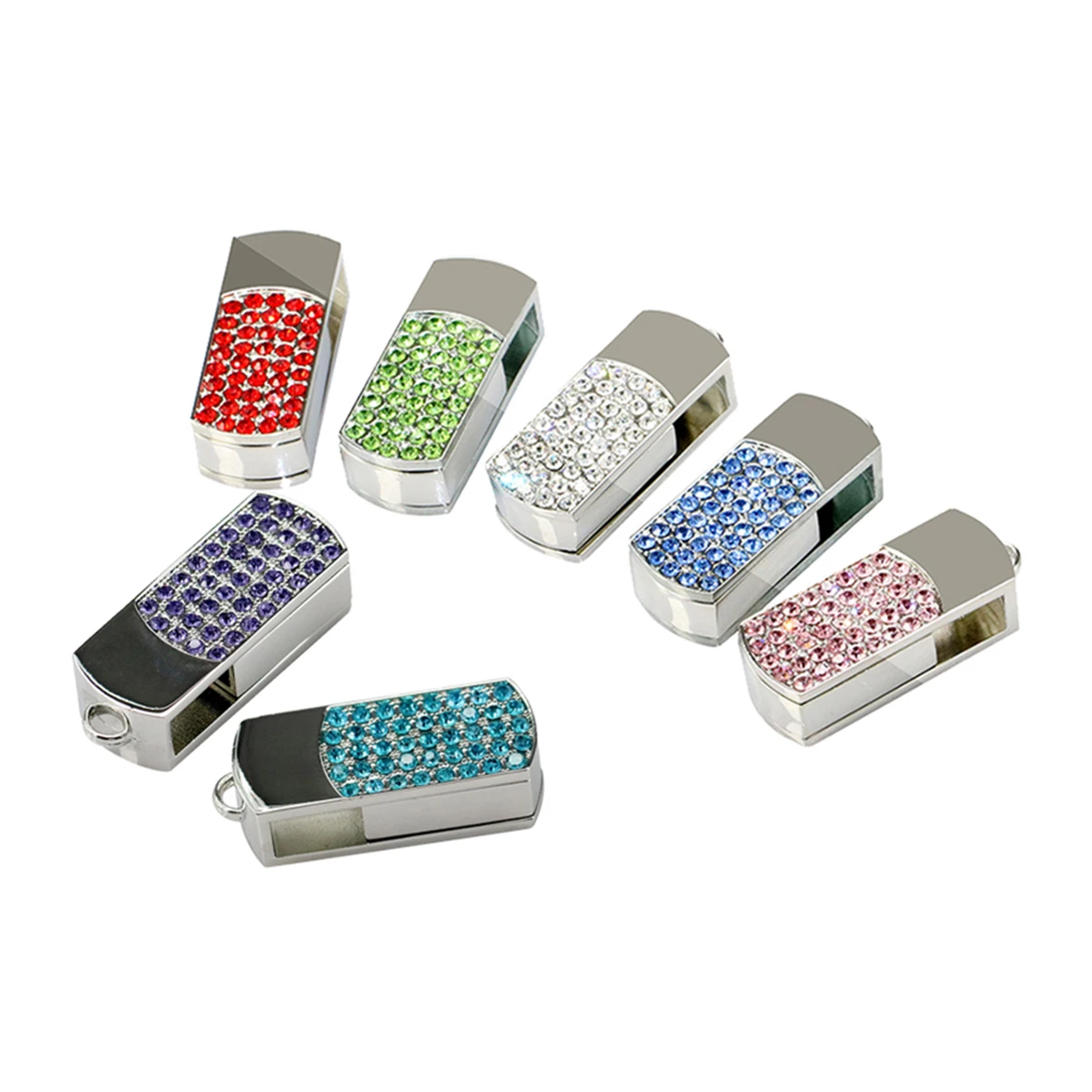 Бизнес USB флэш-накопитель с украшением в виде кристаллов кулон флеш-накопитель 256G