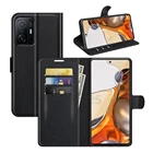Чехол Mi11T для Xiaomi Mi 11T 5G (или 11T Pro), Обложка-бумажник с кармашком для карт, кожаный черный чехол для Xiao Mi 11-T T11 Xiaomi11T 11TPro