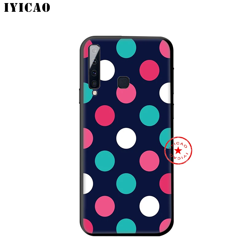 IYICAO Polka Color dots Soft Case for Samsung Galaxy A9 A8 A7 J6 A6 Plus 2018 A3 A5 2016 2017 Silicone TPU |