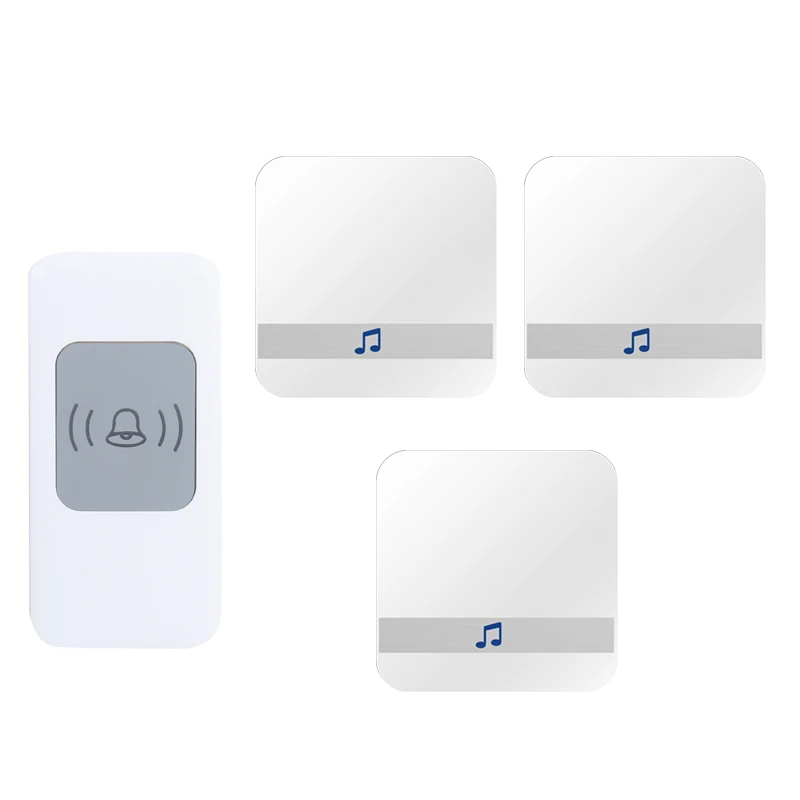 

AC110-240V Samrt Wireless Doorbell 300M range 52 chimes Home Call Bell Doorbell 1 2 Buttons 1 2 3 Receivers EU/AU/UK/US optional