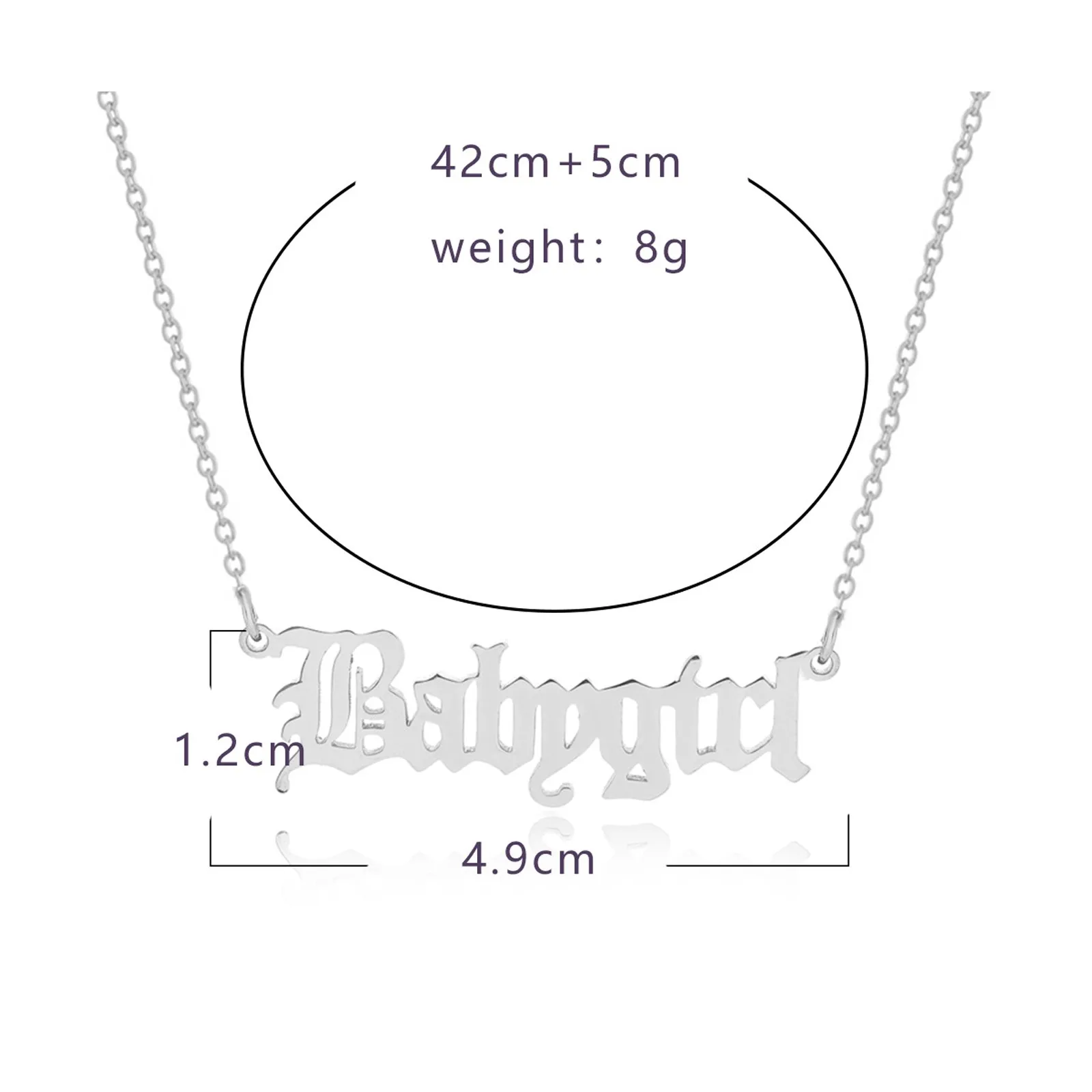 

Necklace Babygirl English Alphabet Necklace Fashion Wild Clavicle Chain Necklace Aesthetic Necklace For Women 2021 Collar Mujer