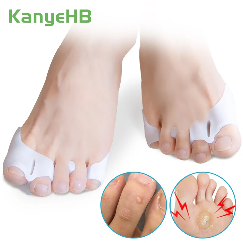 

2pcs Silicone Forefoot Pads For Feet Callus Blisters Corn Overlapping Toe Separator Foot Cushions Hallux Valgus Foot Care H078