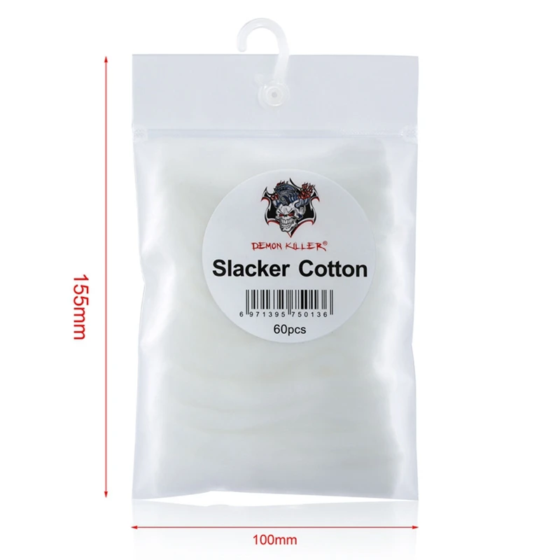 

60Pcs/Bag Vape Cotton Slacker Cotton Hardcover Easy To Use Lace Cotton For Rda RDTA Atomizer