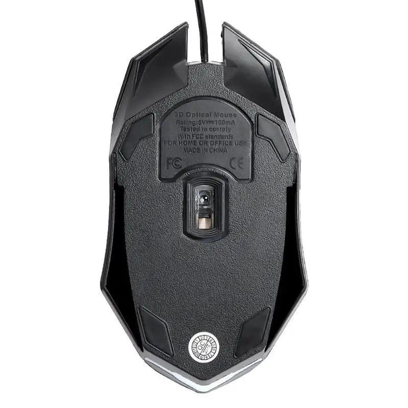 1200DPI RGB проводная мышь прочная 3 Кнопки оптическая USB легкая игровая маленькие