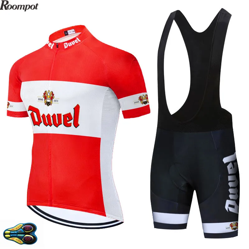 2020 команда Duvel Red PRO Велоспорт Джерси 20D гелевые велосипедные шорты Костюм MTB Ropa