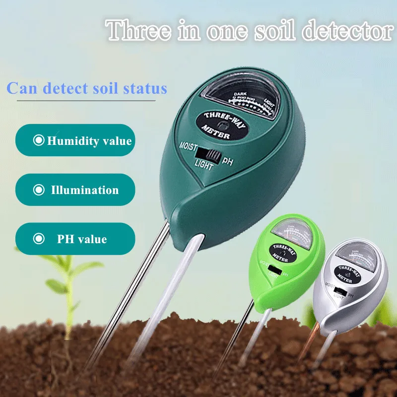3 в 1 завод цветы Почва PH тестер для измерения влажности светильник метр