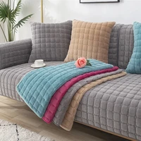soild color thicken plush sofa cover sofa covers for living room soft flannel couch cushion towel l shaped sofa slipcover decor