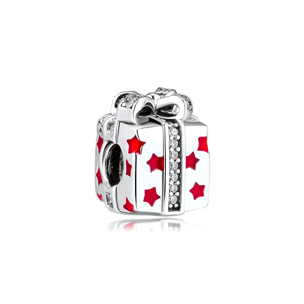 

Fits for CKK Charms Bracelets Sparkling Star Beads with Red Enamel 100% 925 Sterling-Silver-Jewelry Free Shipping