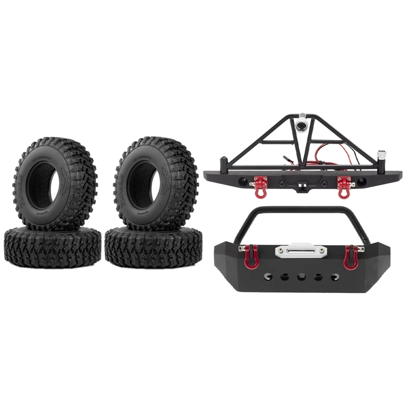 

4 шт., AX8020, 5,5-дюймовая стандартная шина с металлическим передним и задним бампером со светодиодной подсветкой