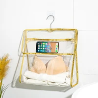 waterproof transparent bathroom storage bag for clohes phone 2021 new hanging hook shower bags home dormitory bath organizer