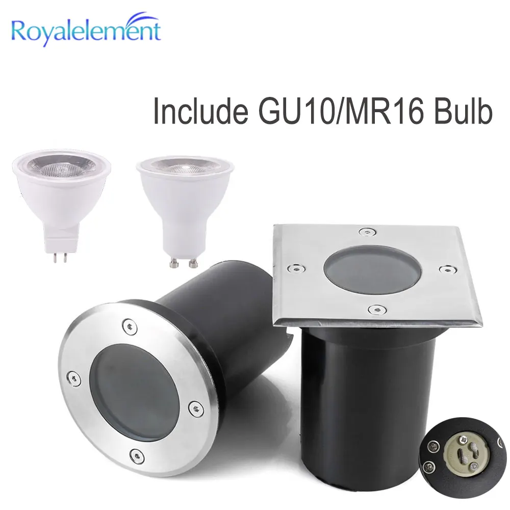

Include Bulb 6W LED Underground Light Dimmable GU10 MR16 Buried Lights IP67 Garden Path Spot Landscape Lamp Outdoor 85-265V 12V