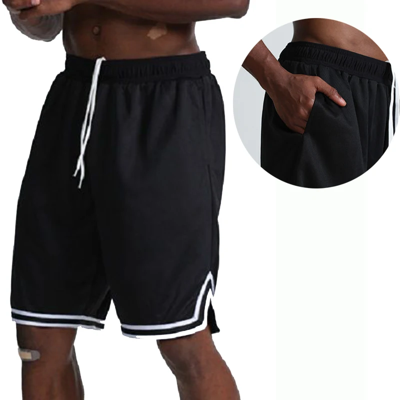 

Basketball sports five shorts black red white Anti-pilling breathable quick-drying loose Fitness basketball five shorts