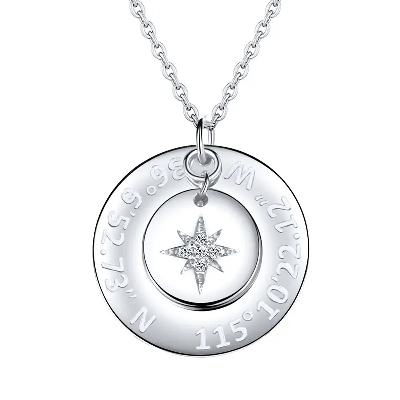SG Персонализированные 925 серебро Polaris ожерелье вдохновляющие изготовленный на - Фото №1