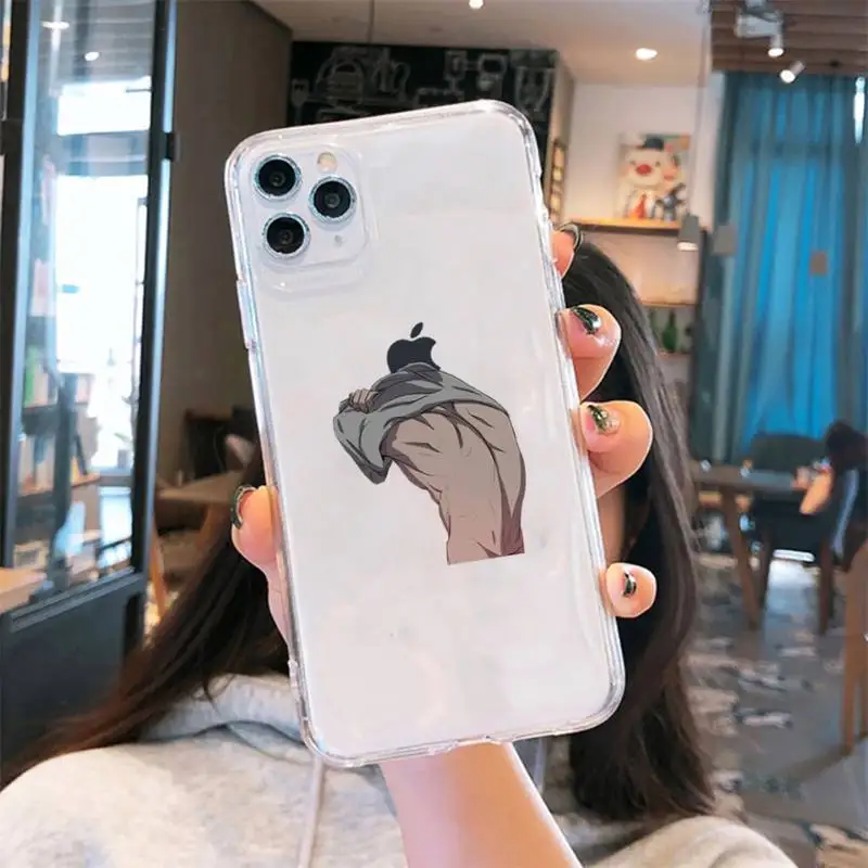

Sangwoo Killing Stalking Phone Case Transparent for iPhone 6 7 8 11 12 s mini pro X XS XR MAX Plus cover funda shell
