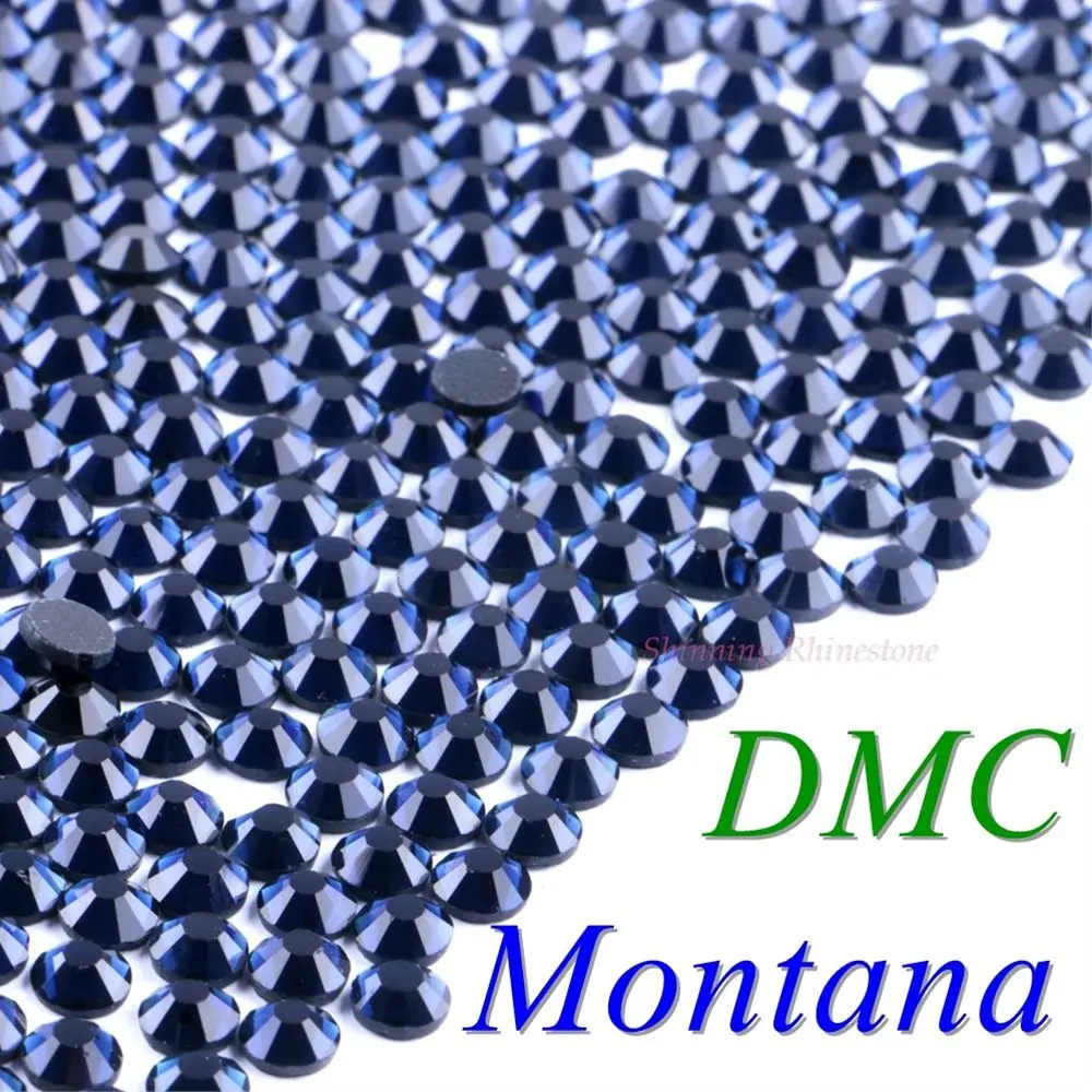 Montana 42 цвета на выбор! SS6 SS10 SS16 SS20 SS30 смешанные размеры DMC качественные стеклянные кристаллы горячей фиксации Стразы железные Стразы с бриллиантами - Цвет: Montana