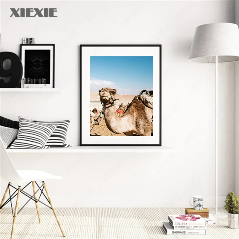 Настенное украшение пустыня верблюд искусство и принты Картина на холсте