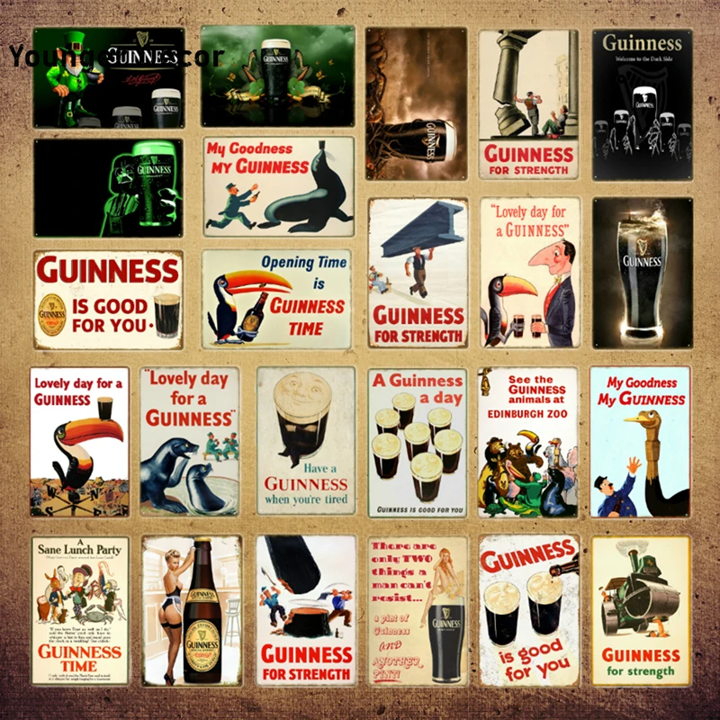 

Lovely Day For A Guinness Painting Poster Retro Beer Advertising Metal Tin Signs Pub Bar Home Decor Wall Art Iron Plaque YI-210