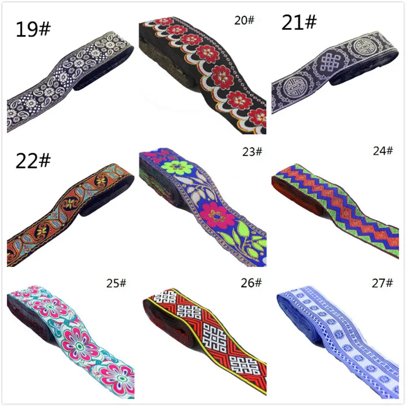 Модная вышивка Национальная кружевная ткань тесьма для одежды сделай сам