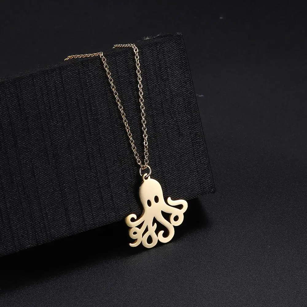 Ожерелье моя форма Осьминог животное из нержавеющей стали Милая подвеска