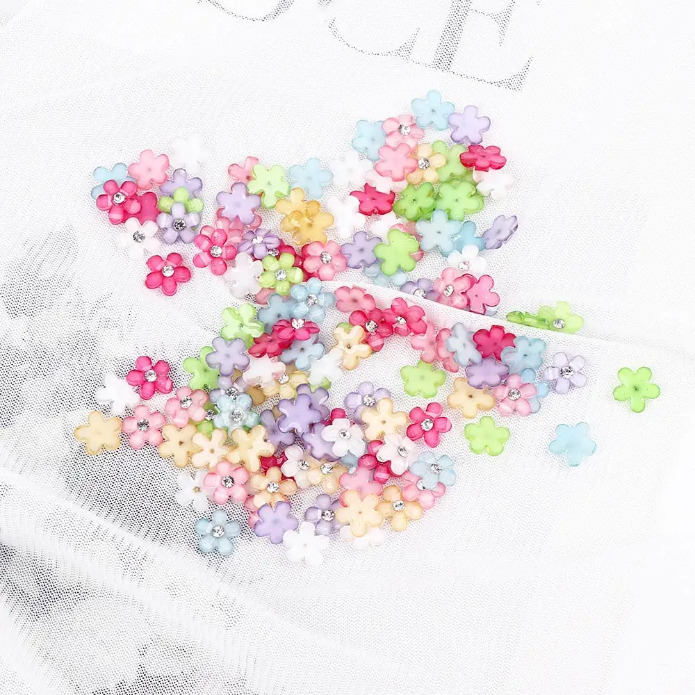 20 шт. 10 мм полимерные ремесла цветы сделай сам Скрапбукинг мигающие кристаллы